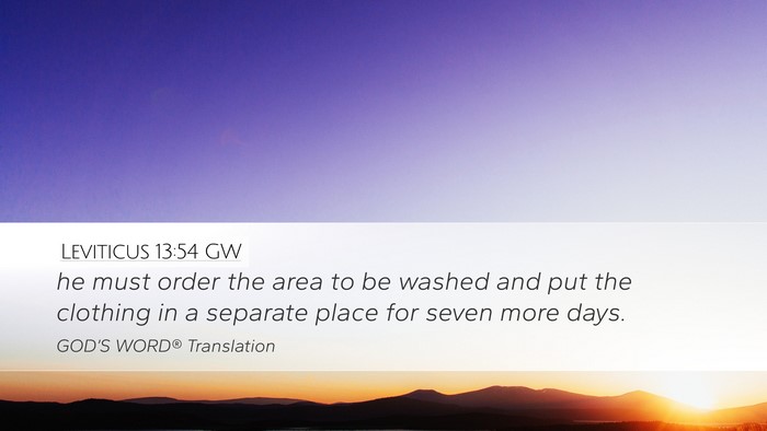 Leviticus 13:54 GW Desktop Wallpaper - he must order the area to be washed and put the - Desktop Bible Verse Wallpaper