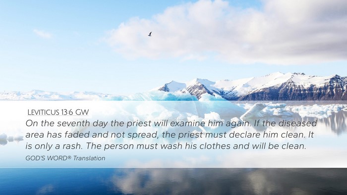 Leviticus 13:6 GW Desktop Wallpaper - On the seventh day the priest will examine him - Desktop Bible Verse Wallpaper