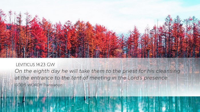 Leviticus 14:23 GW Bible Verse Image