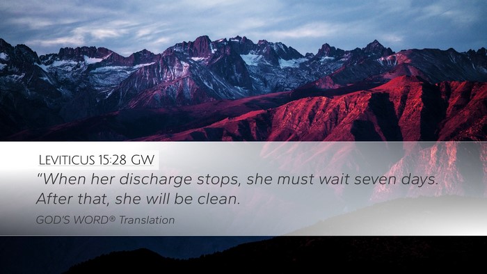 Leviticus 15:28 GW Bible Verse Image