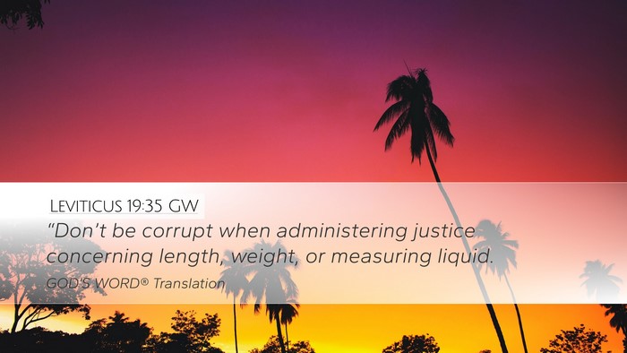 Leviticus 19:35 GW Bible Verse Image