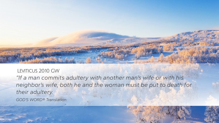 Leviticus 20:10 GW Bible Verse Image