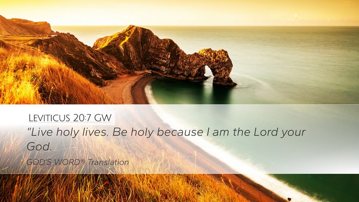 Leviticus 20:7 GW Bible Verse Image