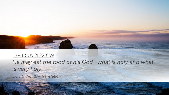 Leviticus 21:22 GW Bible Verse Image