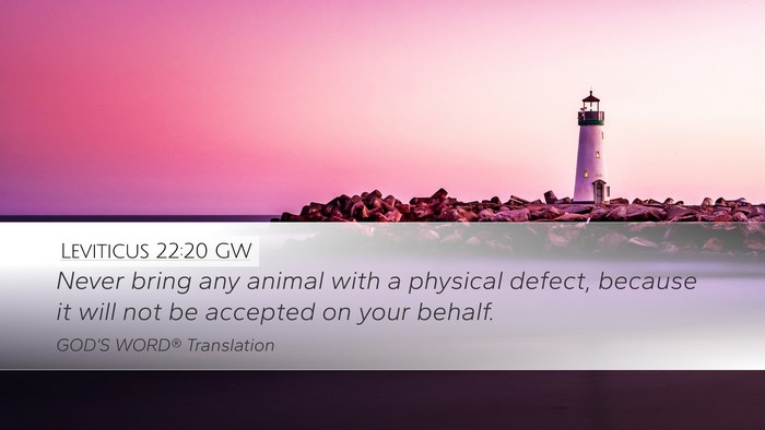 Leviticus 22:20 GW Bible Verse Image