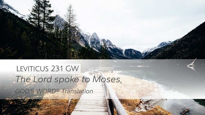 Leviticus 23:1 GW Bible Verse Image