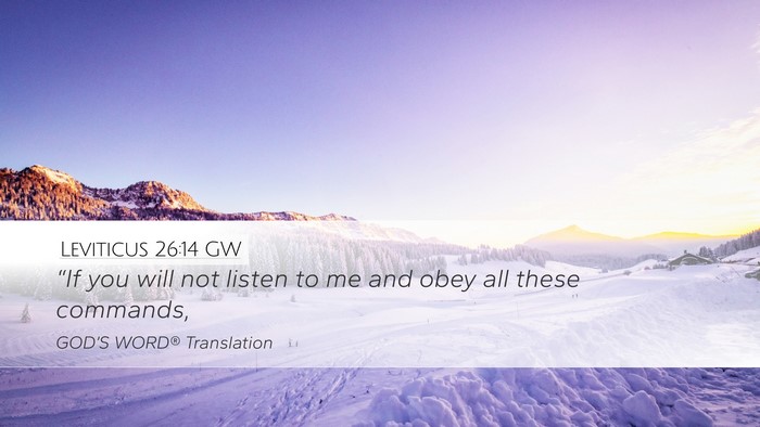 Leviticus 26:14 GW Bible Verse Image