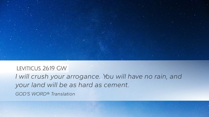 Leviticus 26:19 GW Bible Verse Image