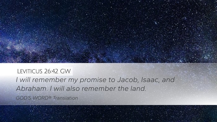 Leviticus 26:42 GW Bible Verse Image