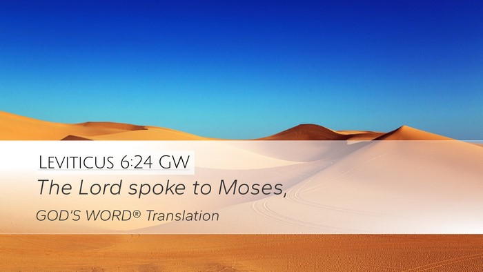 Leviticus 6:24 GW Bible Verse Image
