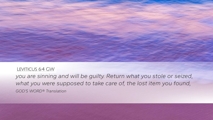 Leviticus 6:4 GW Bible Verse Image