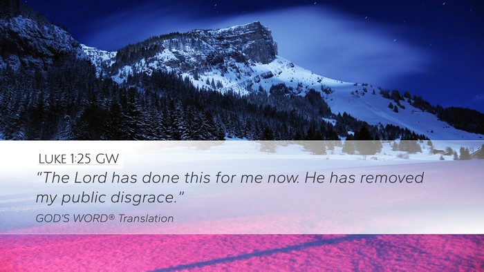 Luke 1:25 GW Desktop Wallpaper - “The Lord has done this for me now. He has - Desktop Bible Verse Wallpaper