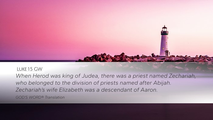 Luke 1:5 GW Bible Verse Image