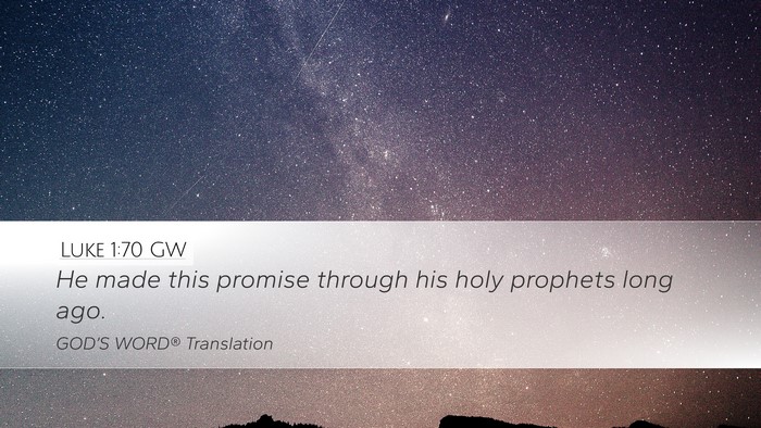 Luke 1:70 GW Bible Verse Image