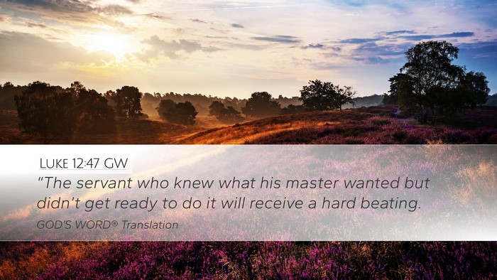 Luke 12:47 GW Bible Verse Image