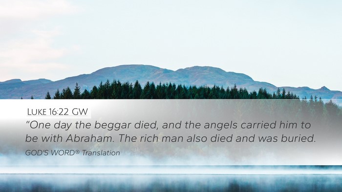 Luke 16:22 GW Bible Verse Image