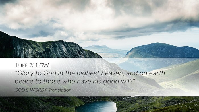 Luke 2:14 GW Bible Verse Image