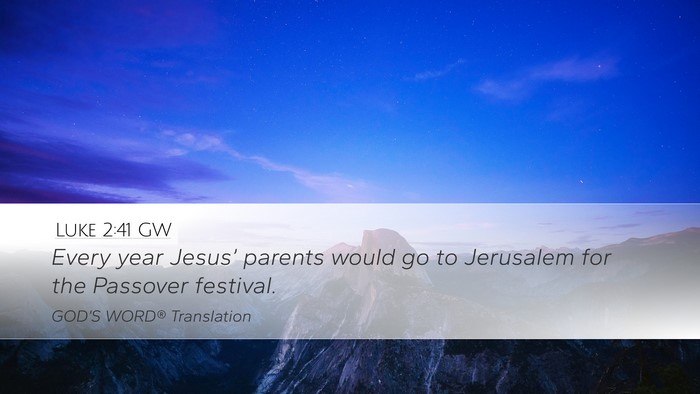 Luke 2:41 GW Desktop Wallpaper - Every year Jesus’ parents would go to Jerusalem - Desktop Bible Verse Wallpaper
