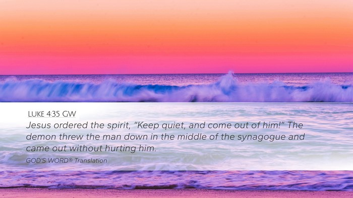 Luke 4:35 GW Bible Verse Image