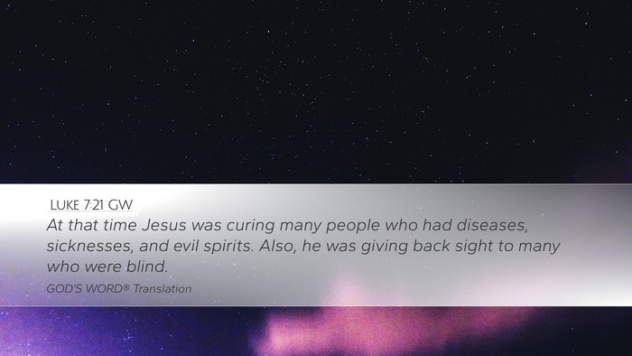Luke 7:21 GW Bible Verse Image