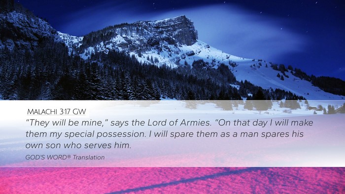Malachi 3:17 GW Bible Verse Image