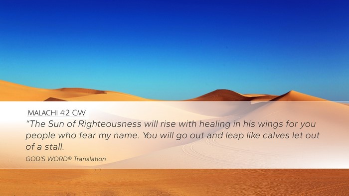 Malachi 4:2 GW Bible Verse Image