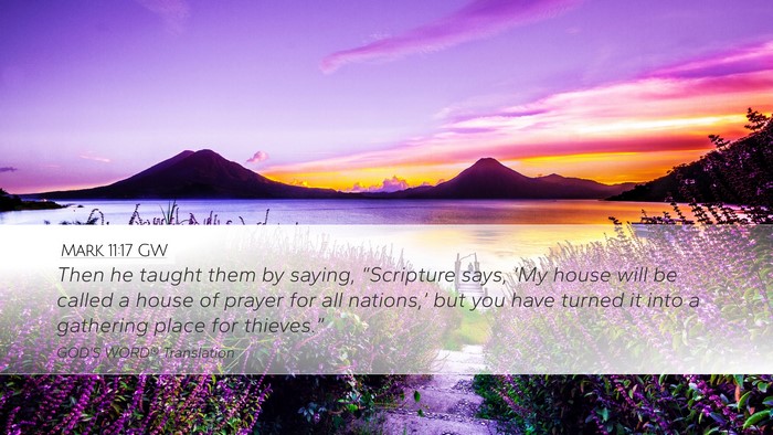 Mark 11:17 GW Bible Verse Image