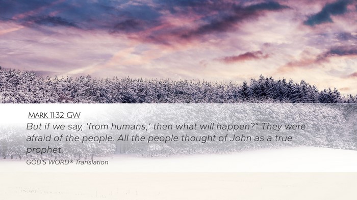 Mark 11:32 GW Bible Verse Image