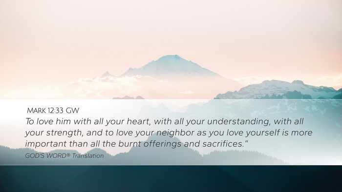 Mark 12:33 GW Bible Verse Image