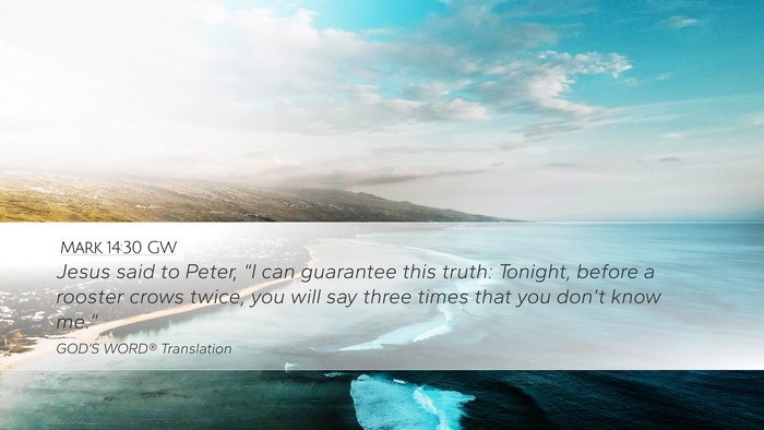 Mark 14:30 GW Bible Verse Image