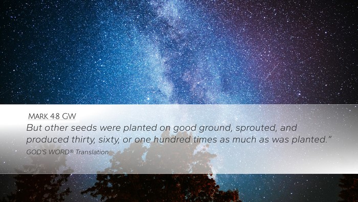 Mark 4:8 GW Bible Verse Image