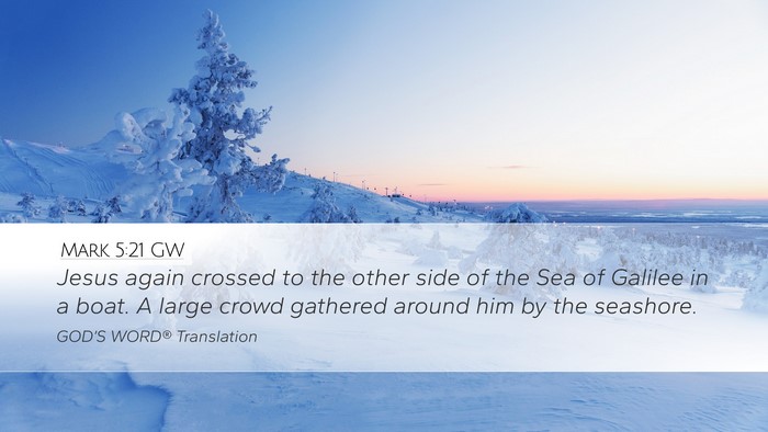 Mark 5:21 GW Bible Verse Image