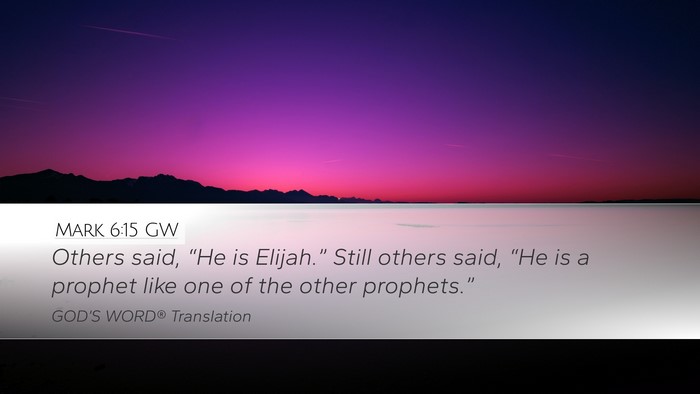 Mark 6:15 GW Bible Verse Image