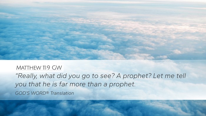 Matthew 11:9 GW Bible Verse Image