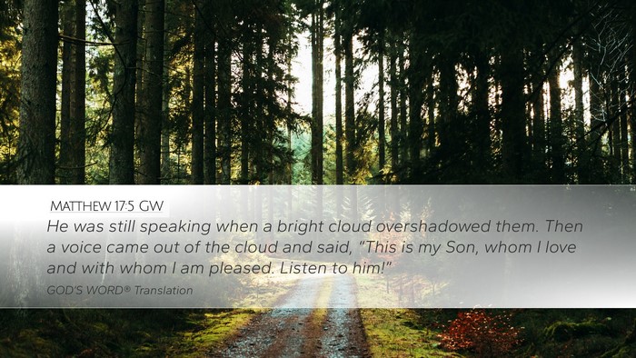 Matthew 17:5 GW Bible Verse Image
