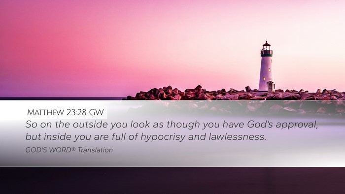 Matthew 23:28 GW Bible Verse Image