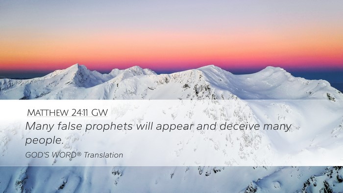 Matthew 24:11 GW Bible Verse Image