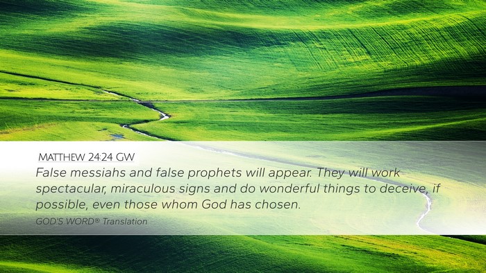 Matthew 24:24 GW Bible Verse Image