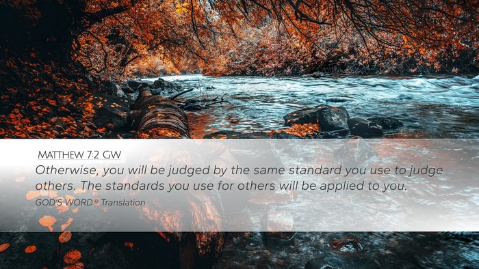 Matthew 7:2 GW Bible Verse Image