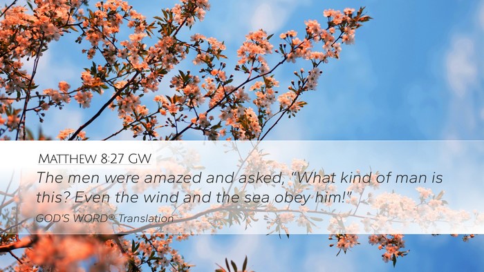 Matthew 8:27 GW Bible Verse Image