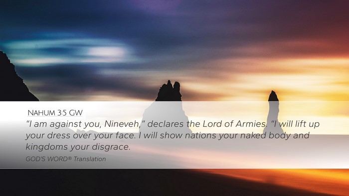 Nahum 3:5 GW Bible Verse Image