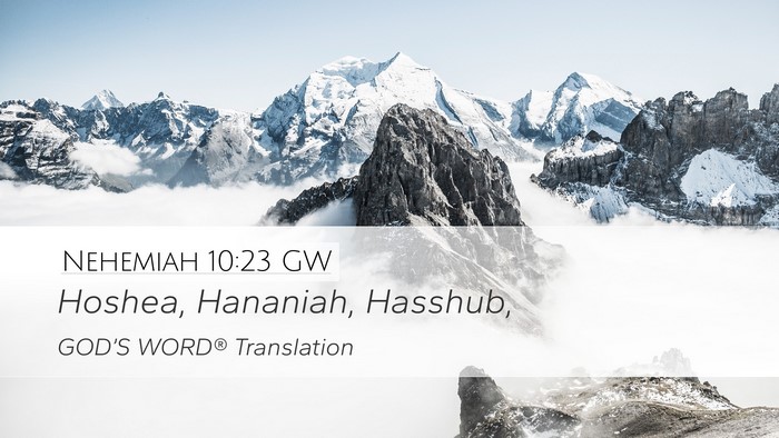 Nehemiah 10:23 GW Bible Verse Image
