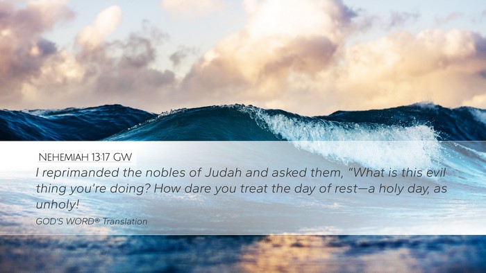 Nehemiah 13:17 GW Bible Verse Image