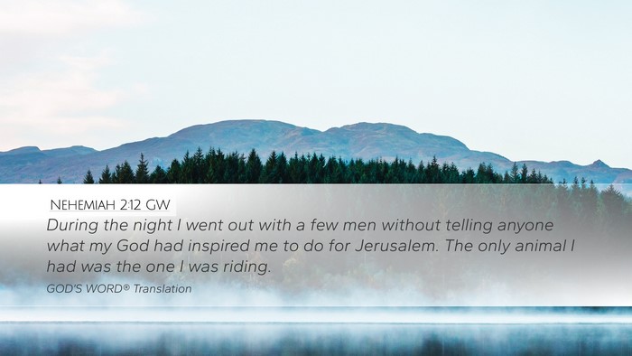 Nehemiah 2:12 GW Bible Verse Image