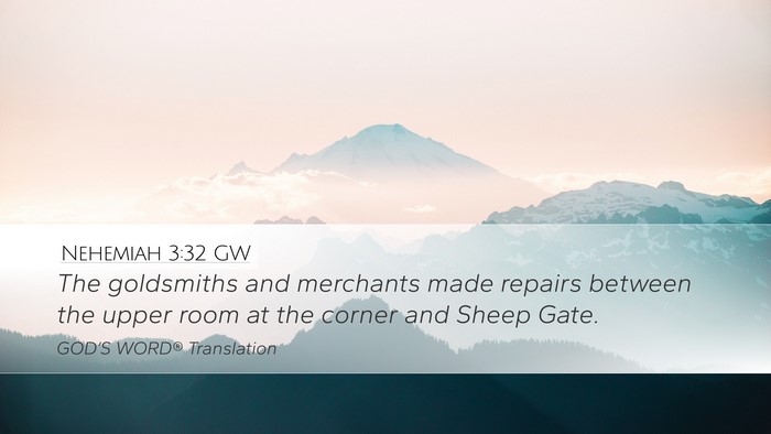 Nehemiah 3:32 GW Bible Verse Image