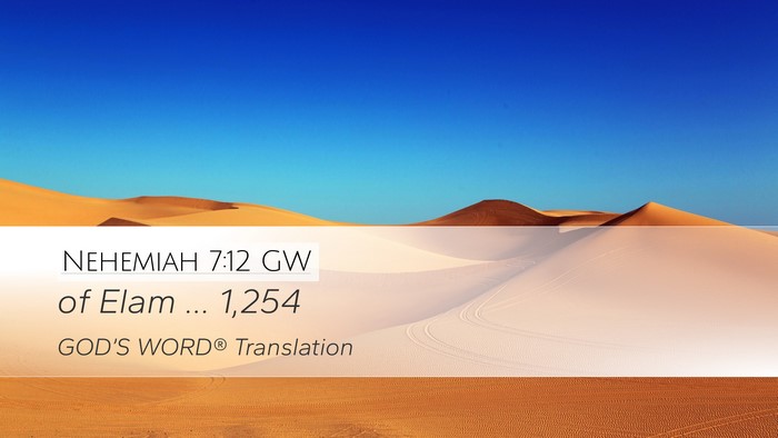 Nehemiah 7:12 GW Desktop Wallpaper - of Elam … - Desktop Bible Verse Wallpaper