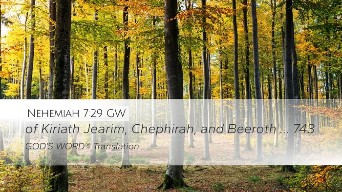 Nehemiah 7:29 GW Bible Verse Image