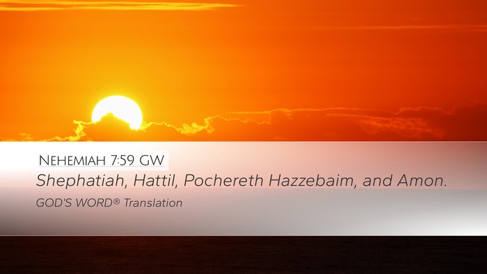 Nehemiah 7:59 GW Bible Verse Image