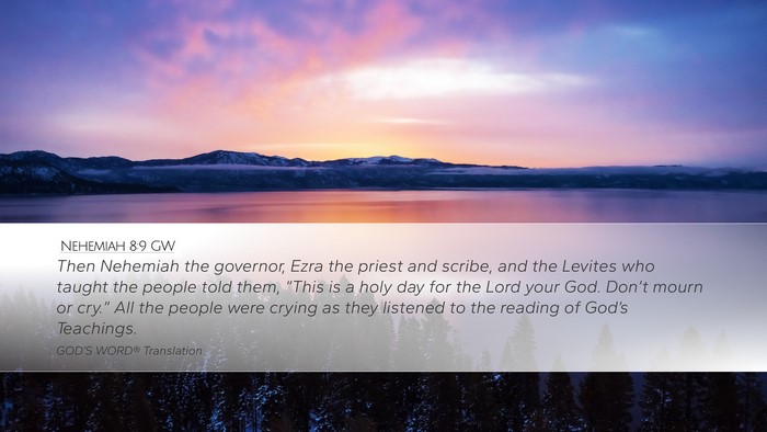 Nehemiah 8:9 GW Bible Verse Image