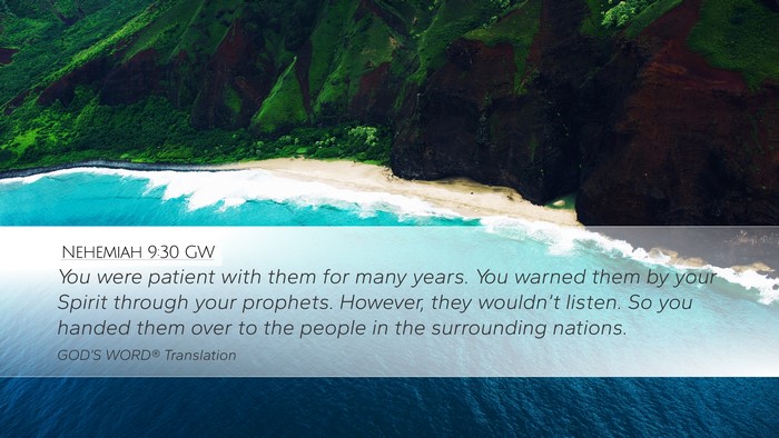 Nehemiah 9:30 GW Bible Verse Image